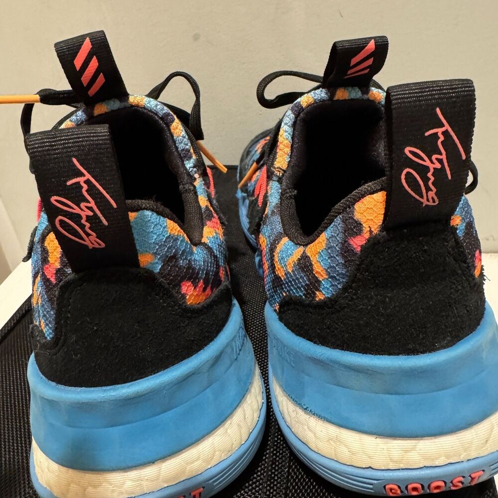 Adidas Trae Young 1 Pixel Blue Boost Basketball Shoes Men's 8.5 GY0289 - Picture 9 of 11